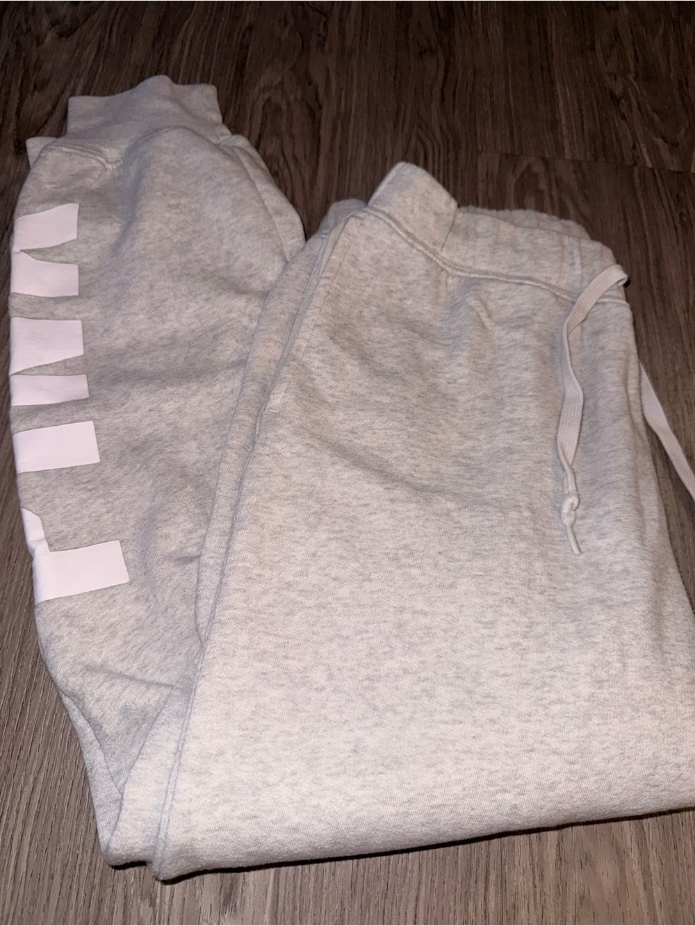 PINK Victoria's Secret Heather Gray Sweatpants with White Logo